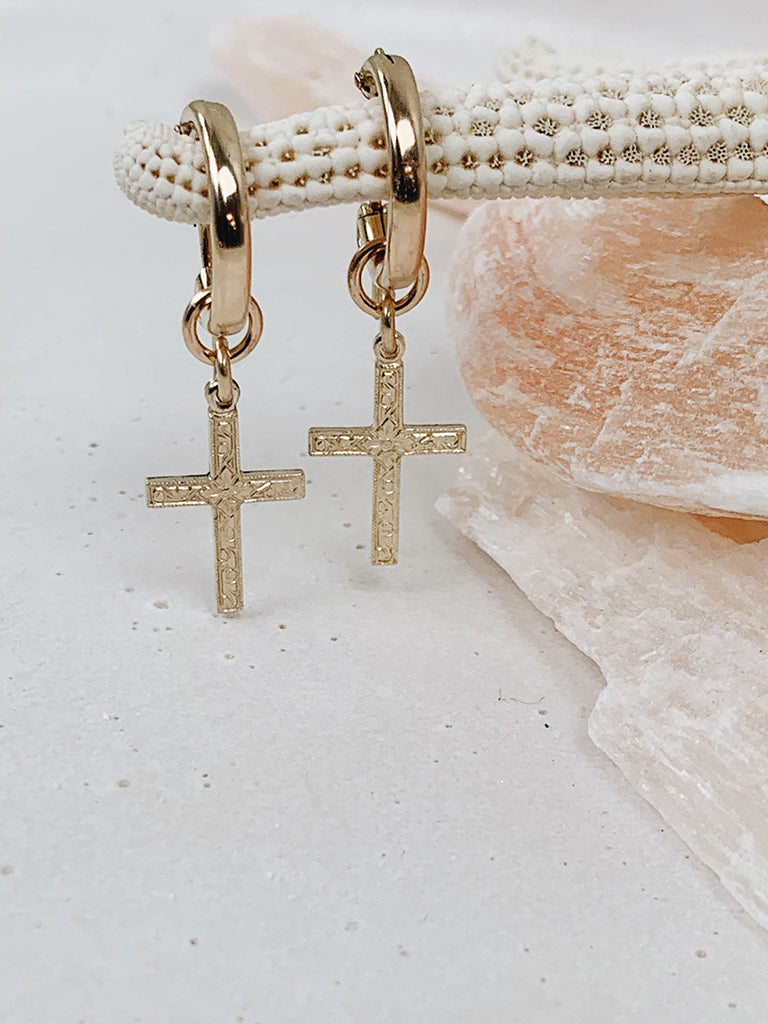 Cross Me Mini Hoops