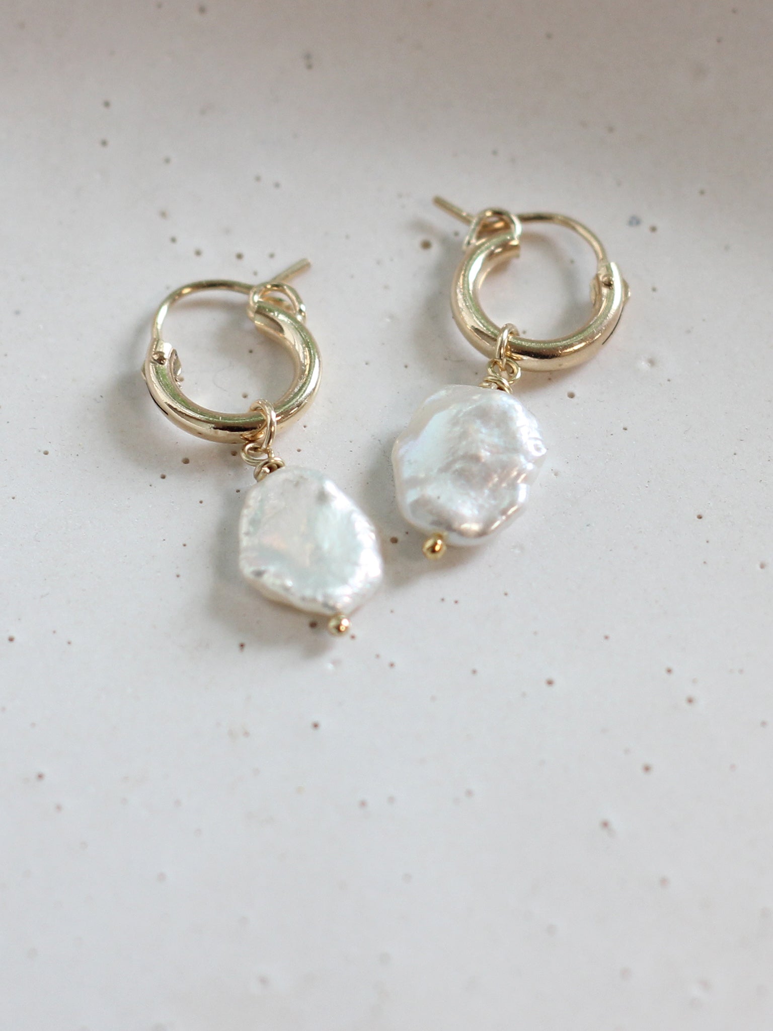 Mermaid Pearl Mini Hoops
