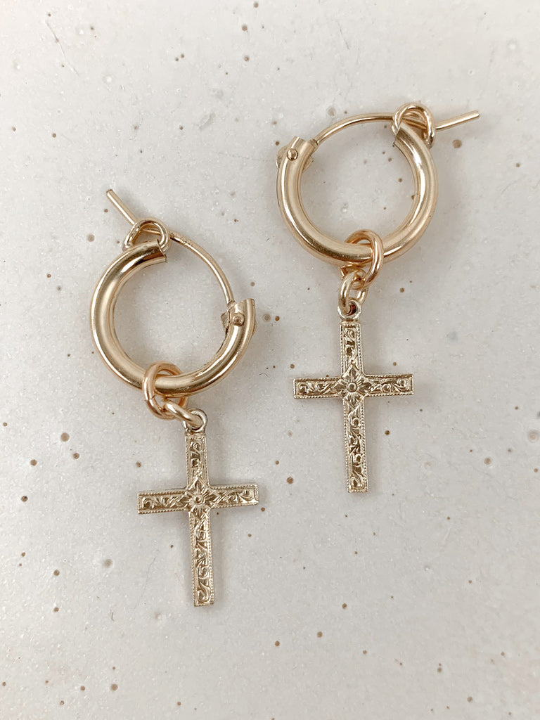 Cross Me Mini Hoops