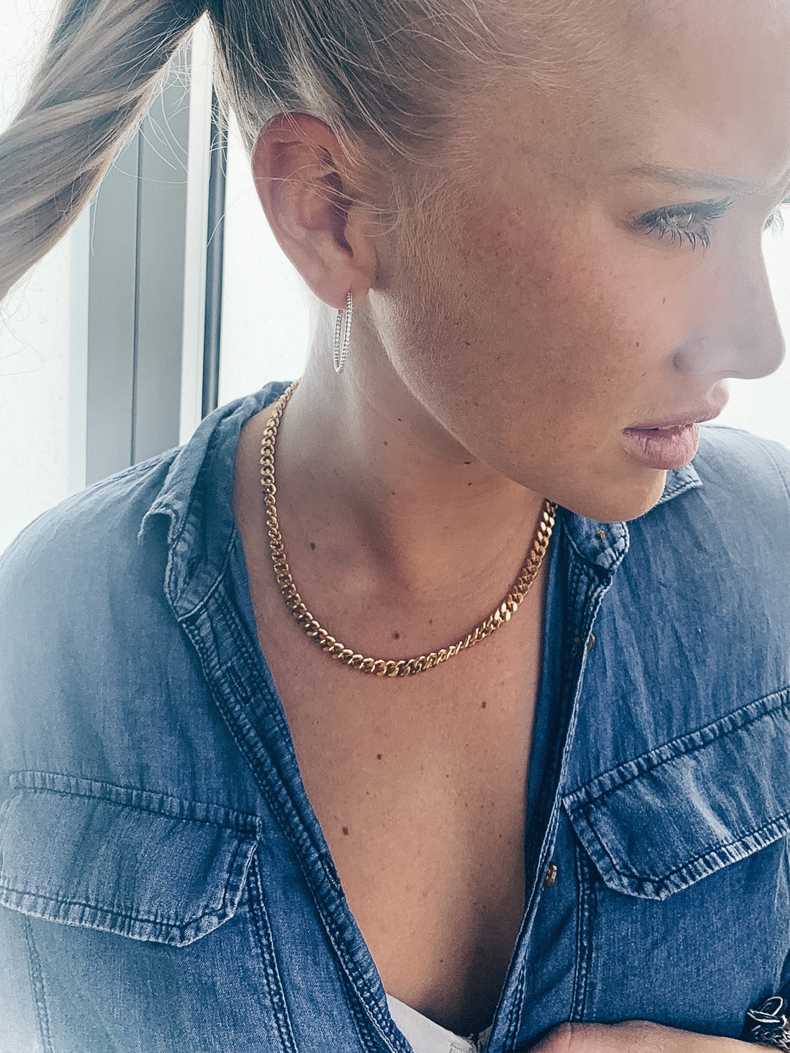 Chunky Curb Chain Necklace