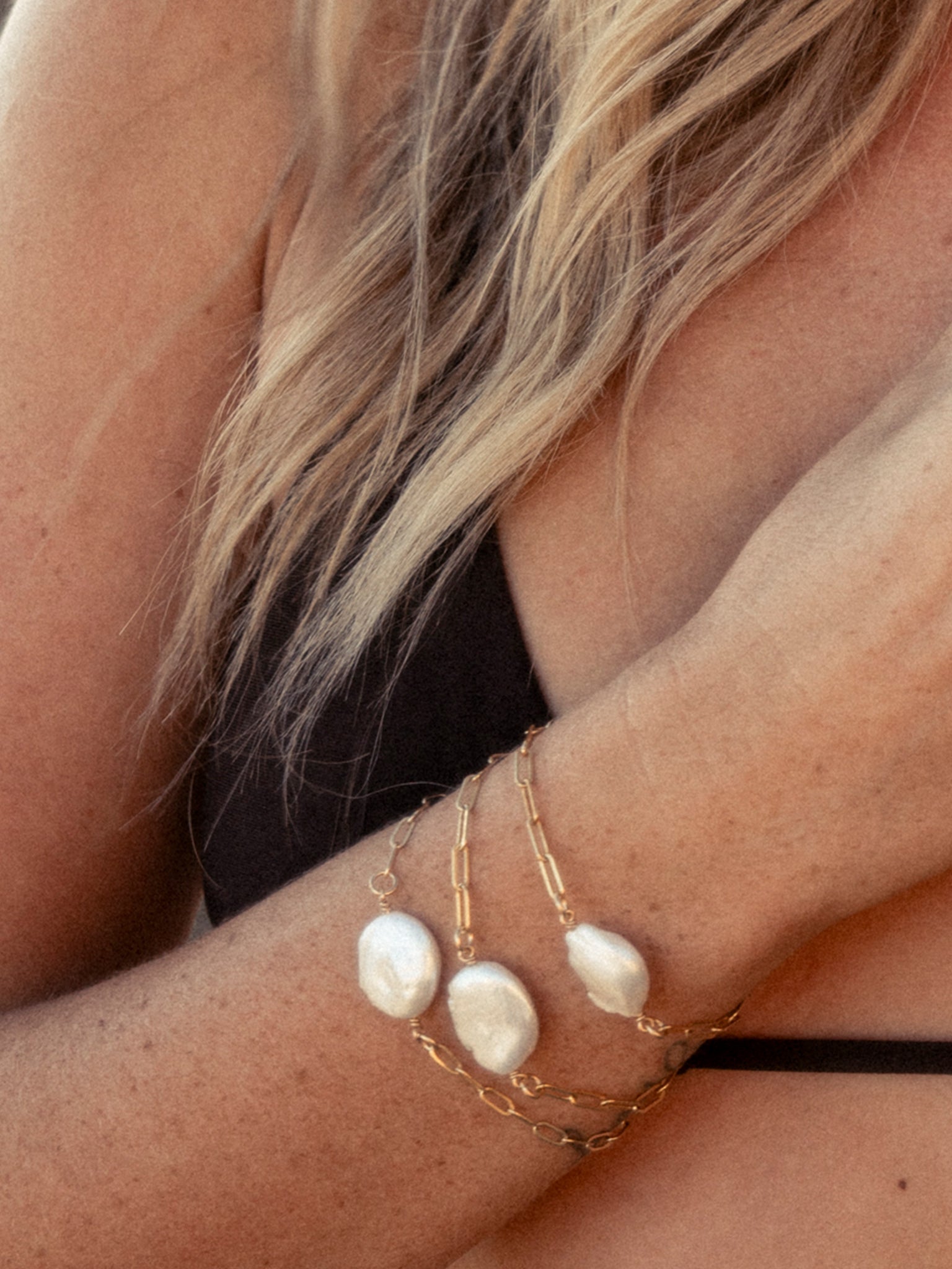 Linked Up Pearl Bracelet