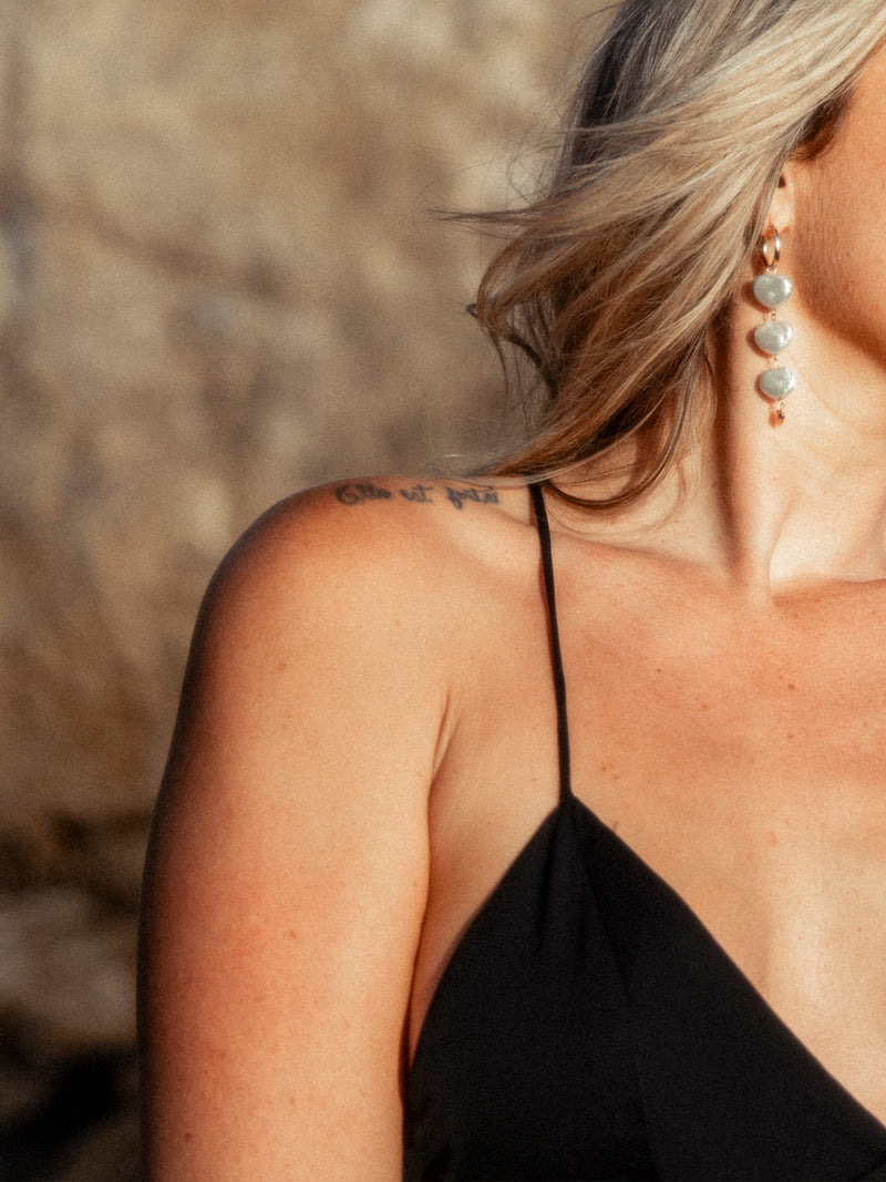 Heart of Pearl Hoops