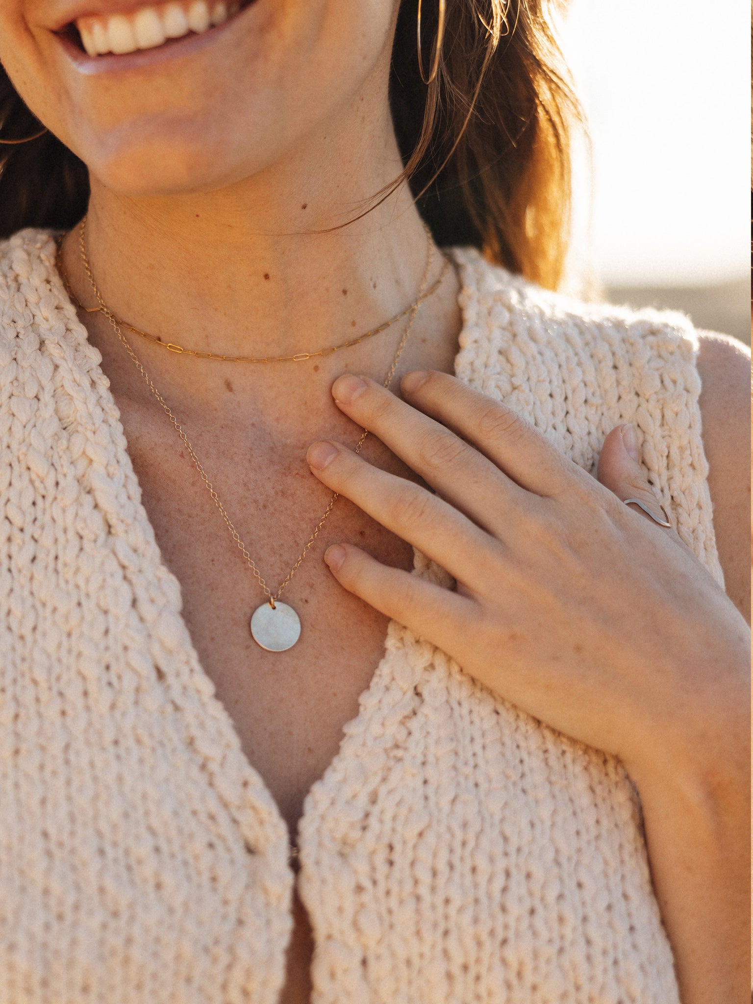 Hammered Coin Necklace