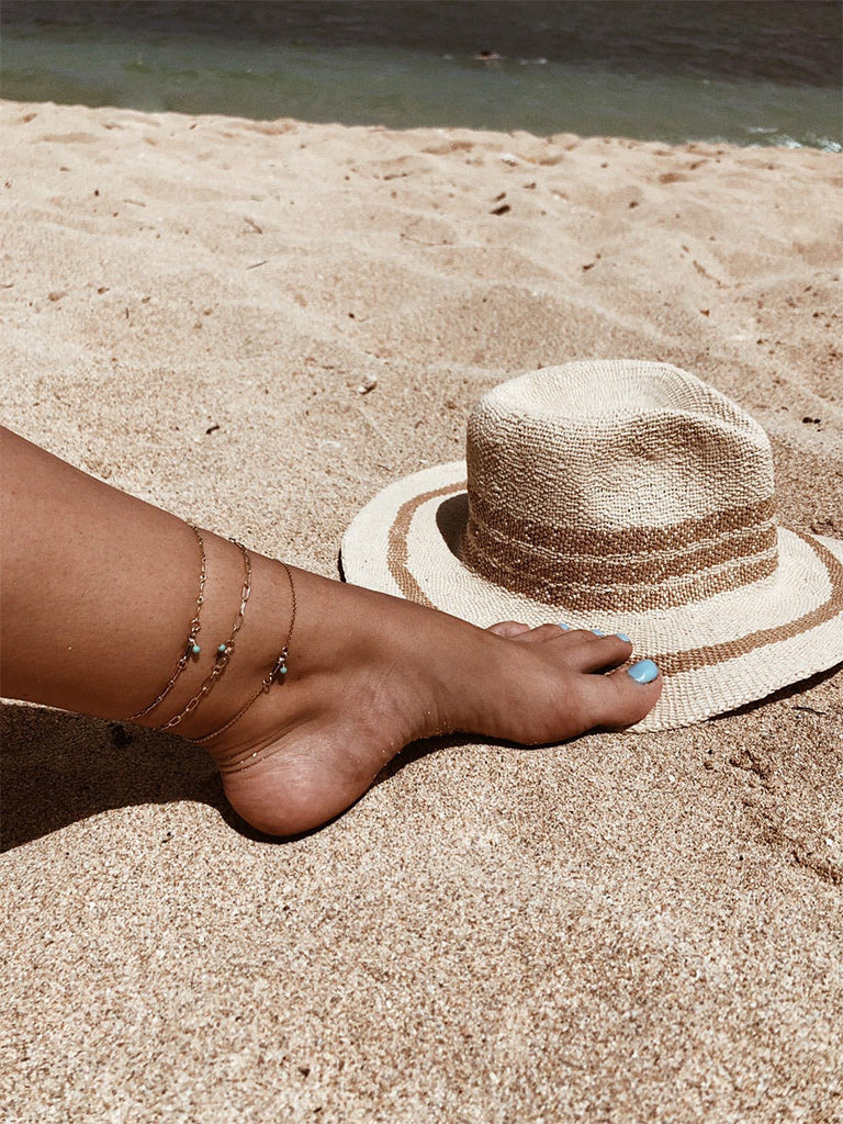 Everyday Chain Anklets + Bead