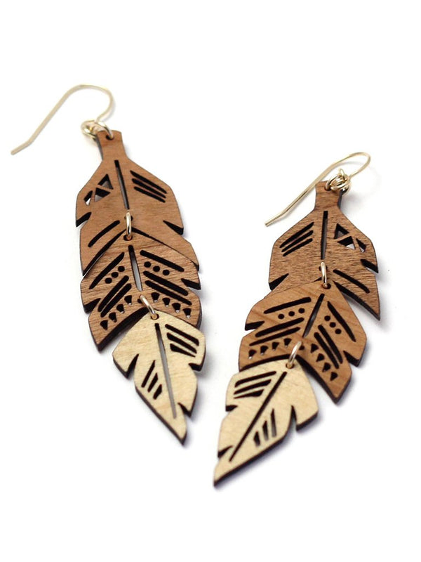 Tiered Feather Earrings