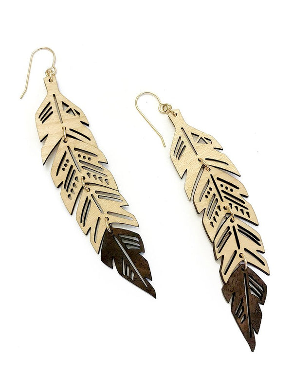 Tiered Feather Earrings
